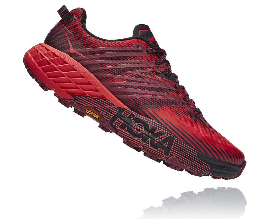 Tenis Hoka One One Trail Hombre Rojos - Speedgoat 4 - JYNT59273